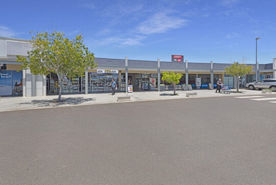 Looking at main entry into Northway Plaza Shopping Centre from the carpark