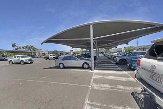 Carpark shelters at Northway Plaza Shopping Centre