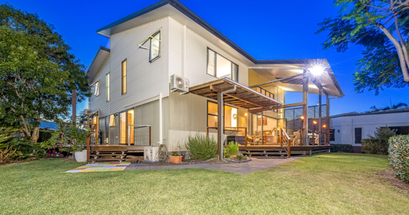 Corner view of 4 Melcer Ct from the back yard