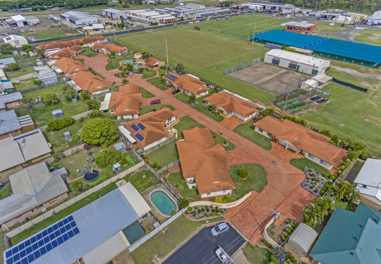 Aerial view of Palm Garden Villas feature image