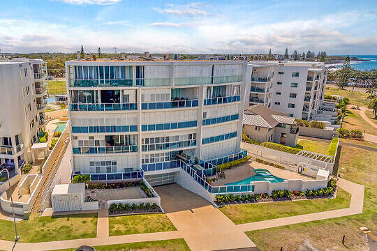 Aerial view of tall multi-storey accomodation by WK Projects